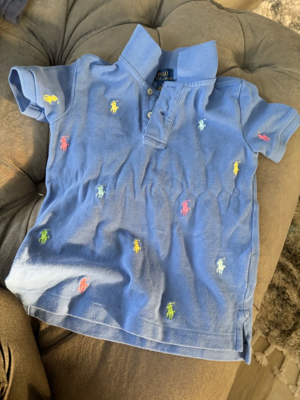 Polo by Ralph Lauren Short-Sleeve SET with Multicolor Pony Embroidery 3T
